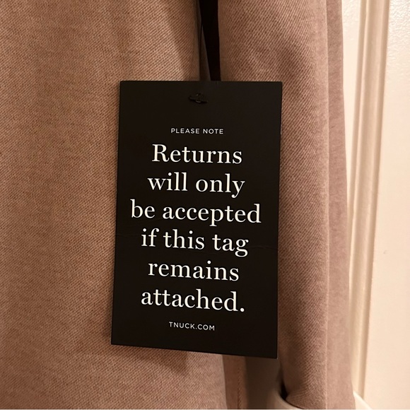 Tuckernuck Dakota Sandwhisp Tan Collared Long Sleeve Shift Dress Size Medium NWT - Picture 8 of 8